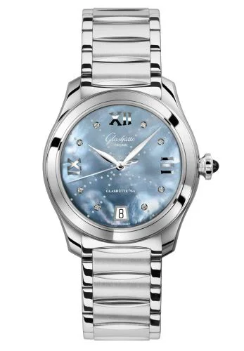 Lady Serenade Stainless Steel / Blue MOP - Index Line / Bracelet