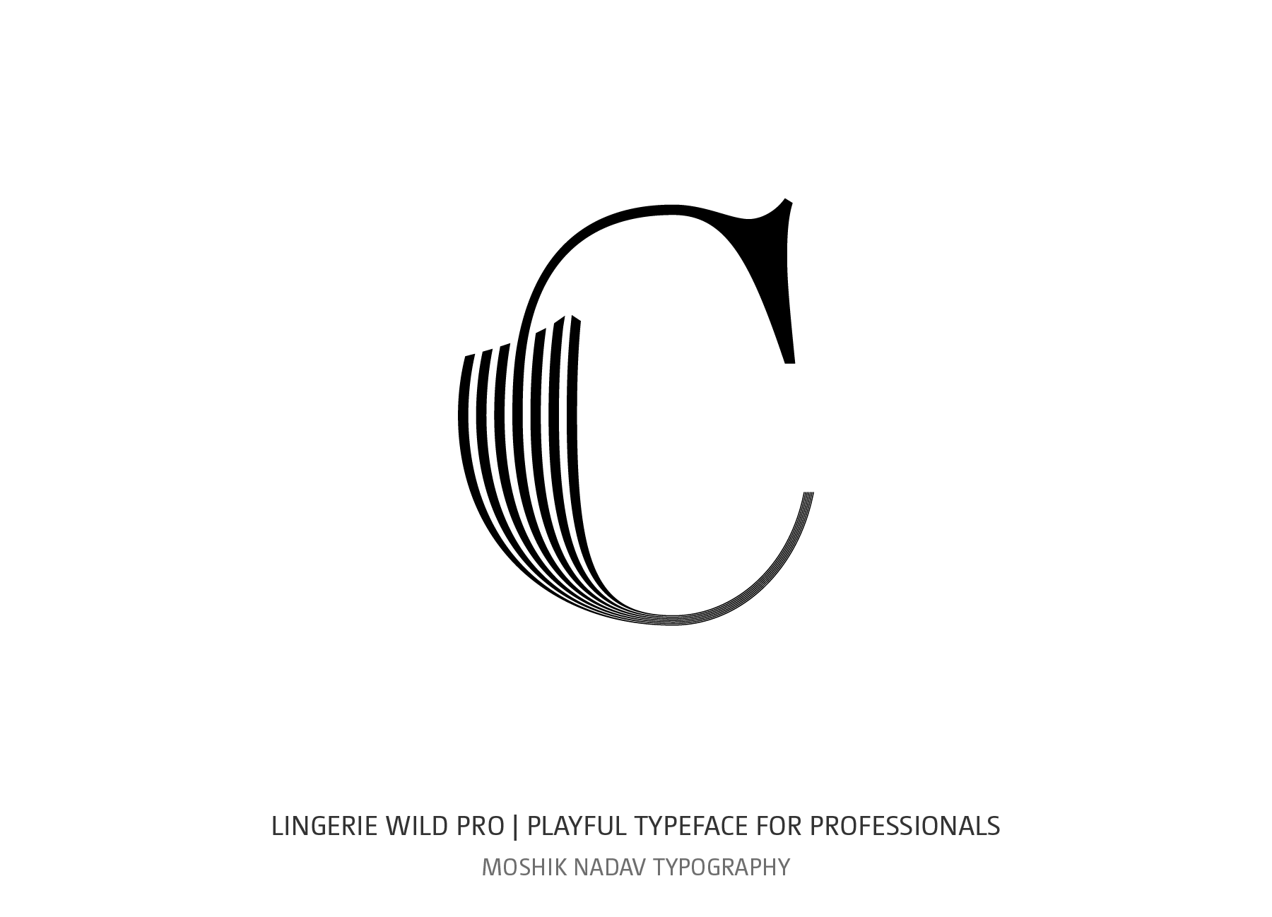 Lingerie Wild Pro Typeface designed for fashion magazines and luxury logos