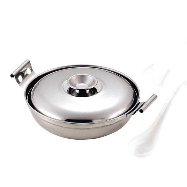 Stainless steel Chirinabe pot (with spoon)