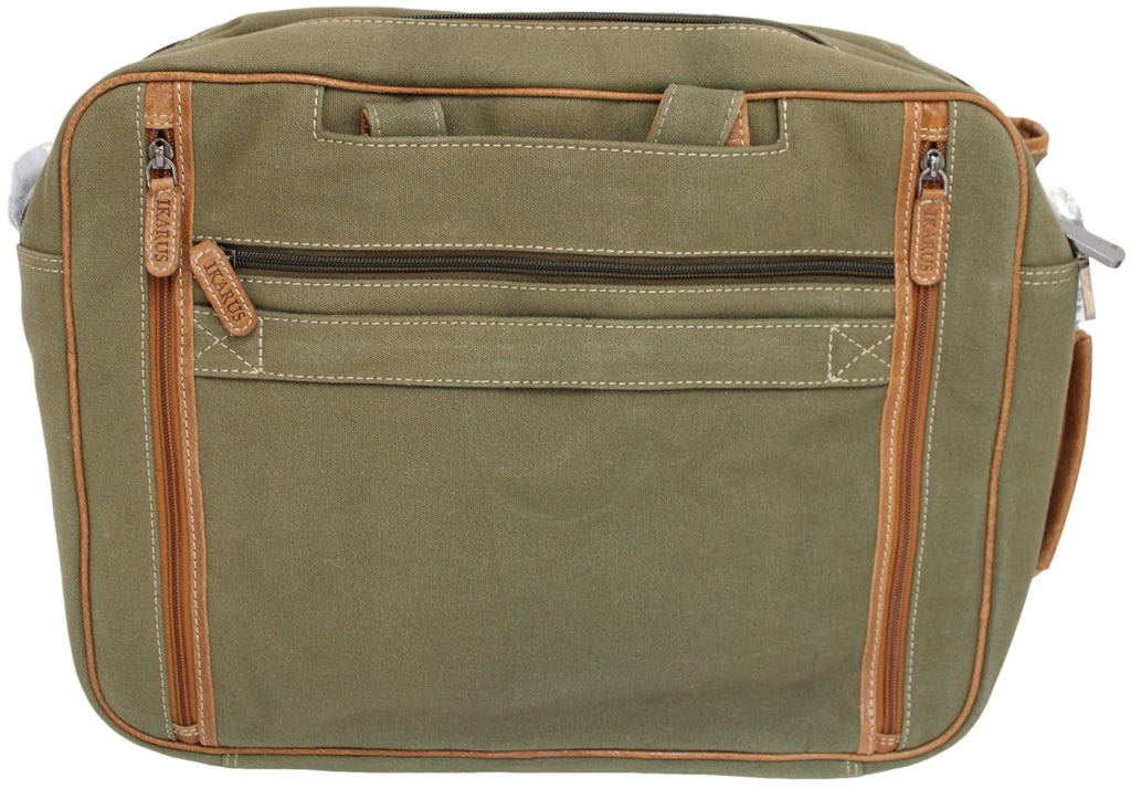 Quality Full Grain Leather Travel Bag / Briefcase Doubles as Backpack - Image 17