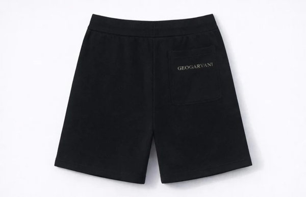 GEO-GOLD CREST SHORTS – BLACK - Image 2
