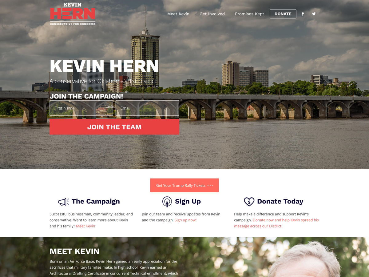 Screenshot of Kevin Hern, from the politician websites collection.