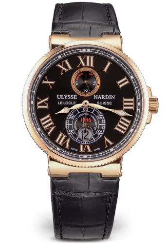 Ulysse Nardin Marine Chronometer 43mm Rose Gold Black Dial