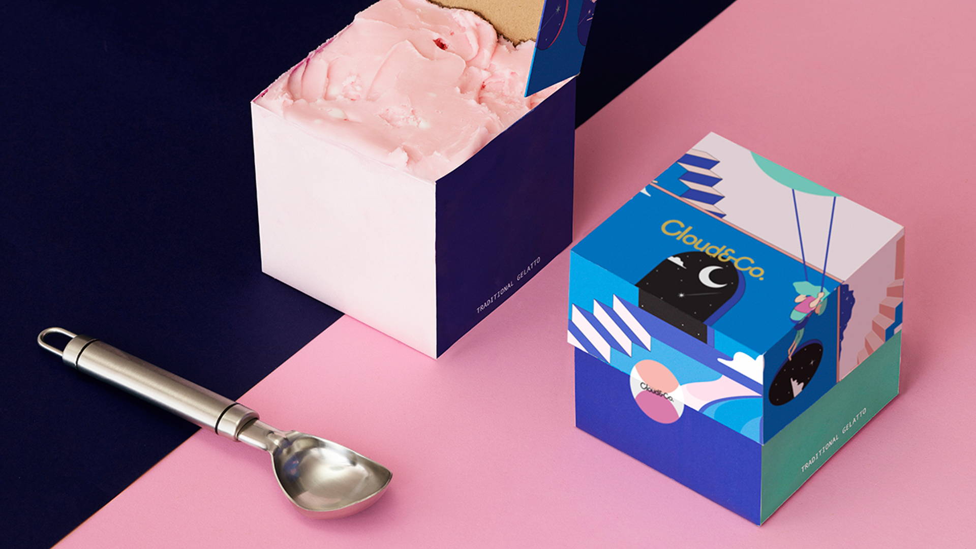 Featured image for Cloud & Co's Gelato Branding Is Surreal And Beautiful