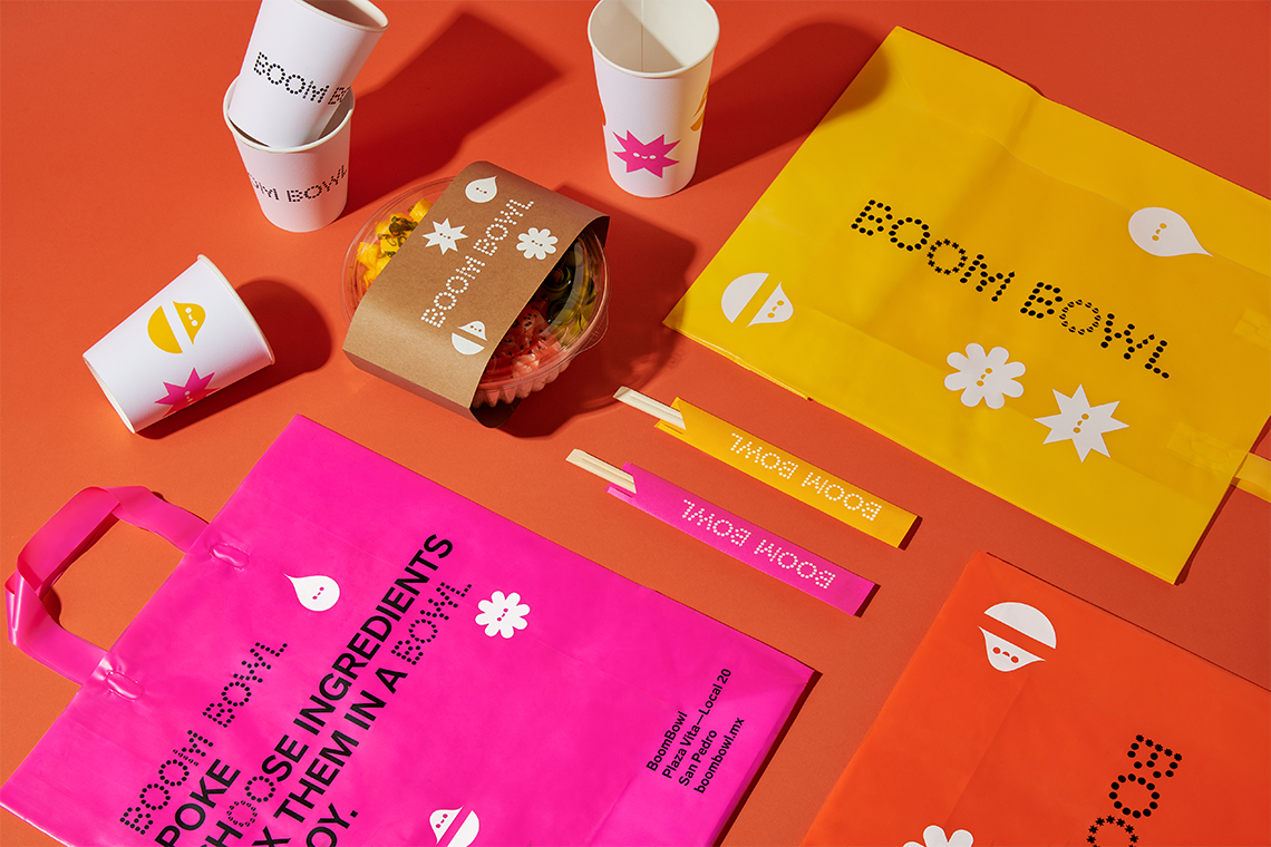 Icon-Based Typography Used To Communicate Boom Bowl’s Personality ...