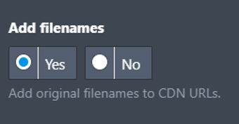 Add filenames option