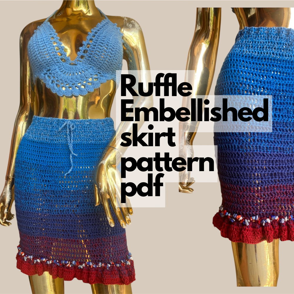 Embellished Ruffle Skirt