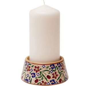 Wildflower Reverse Candlestick and Candle