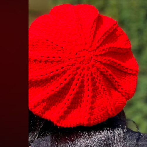 Crochet Beret Hat Written Pattern PDF