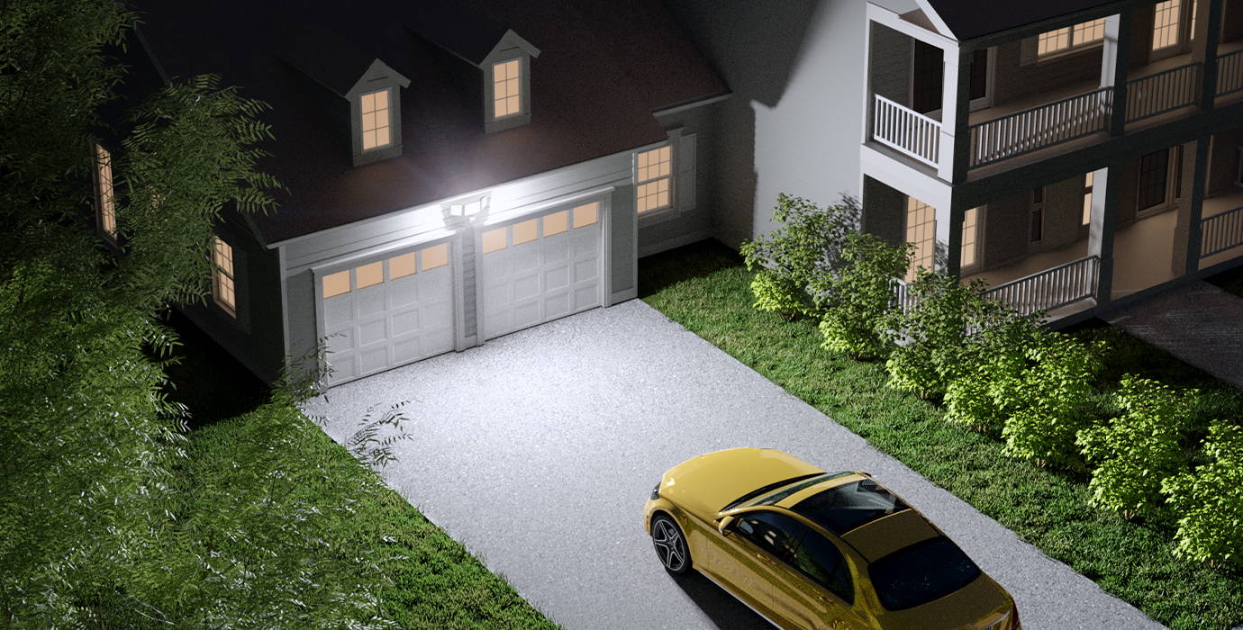 Garage 100W Motion Sensor LED Outside Lights 