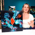 Stunning Diamond - Mixed Media Abstract Art with Olga Soby Stunning Diamond - Mixed Media Abstract Art with Olga Soby