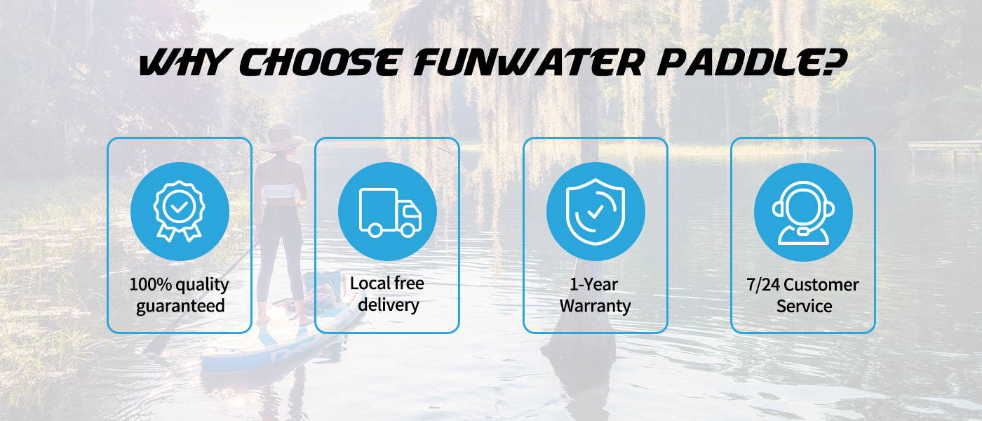 Funwater paddle for stand up paddle board has 100% quality guaranteed, local free delivery, 1 year warranty, customer service