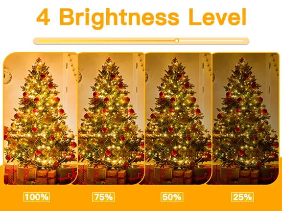 Features of Ollny's 800 leds clear cable cool white string lights - mobile size