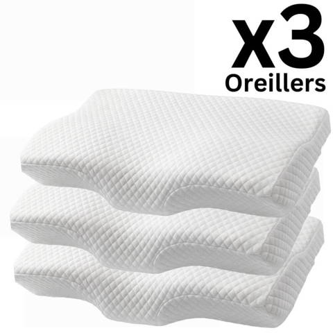 Oreiller Orthopédique, Oreiller Cou, Coussin Memoire de Forme, Oreiller Cervical, Oreiller Therapeutique 