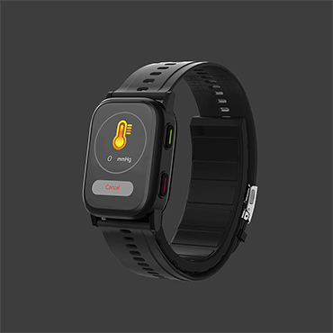 Brazalete de microaire incorporado dentro de la correa del reloj de presión arterial Wellue para medición oscilométrica