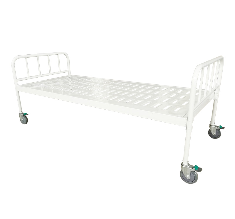 Simple Flat Hospital Steel Bed Metal Frame