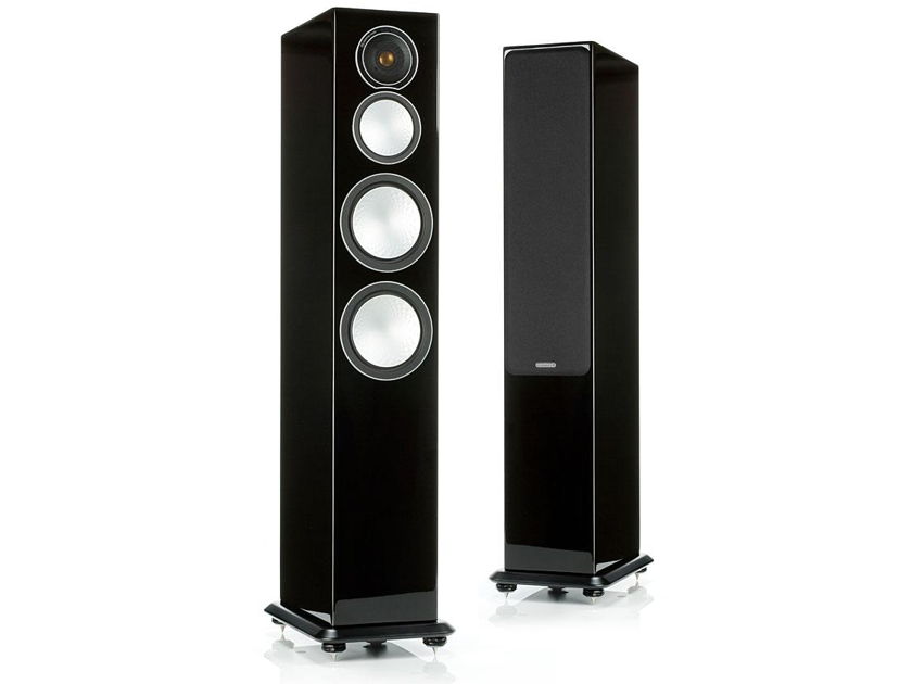 Monitor Audio  Silver 6 Floor-Standing Speakers(GLOSS BLACK PAIR) New, Sealed in Box w/ Free Shipping