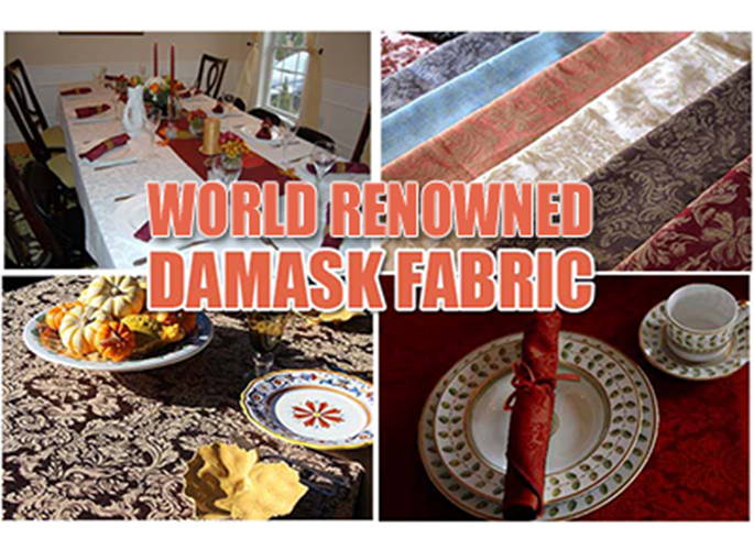 various damask tablecloths