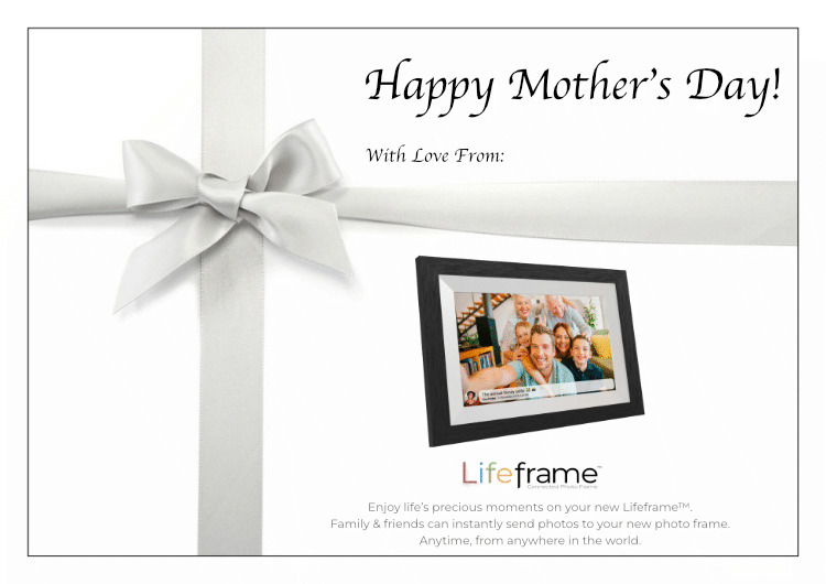 Digital Photo Frame, Gift Certificate, 10" Lifeframe, Wooden Black