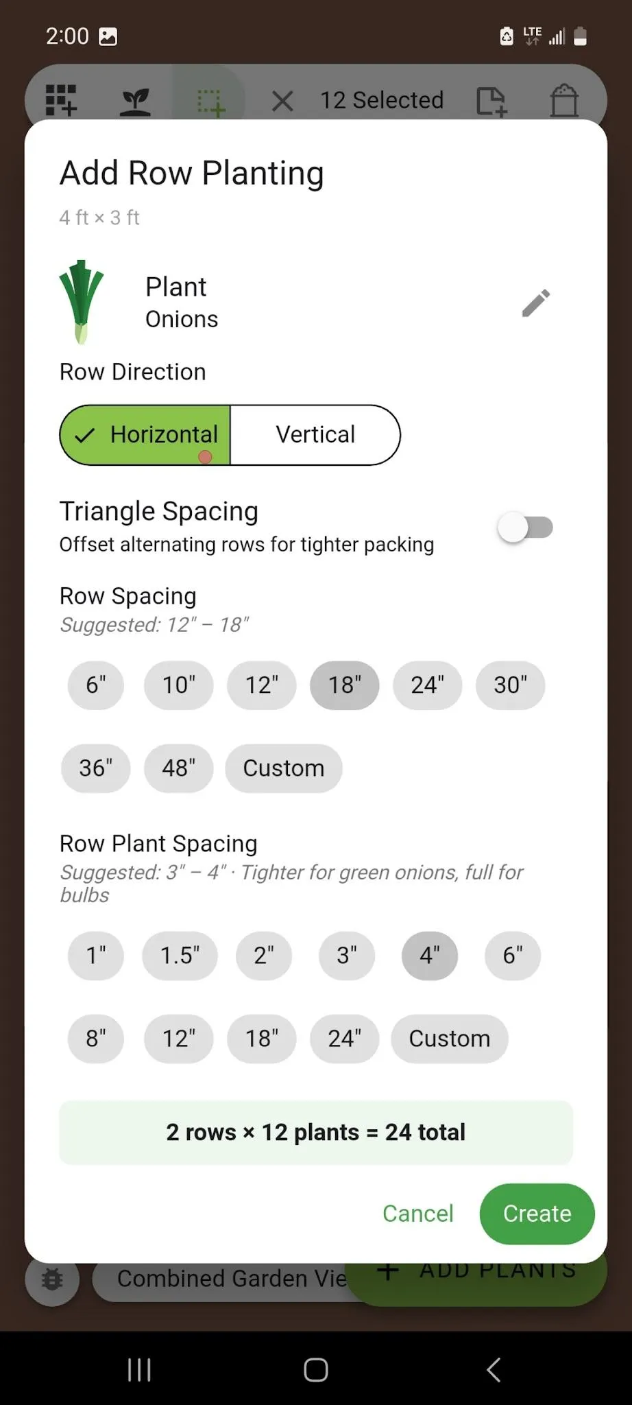 Set Row Direction