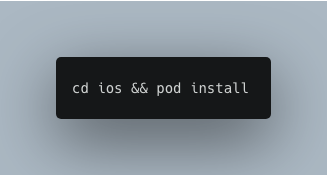 cd ios && pod install