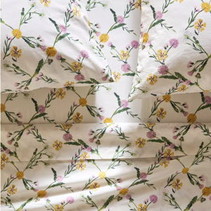Organic Cotton Percale Printed Sheet Set