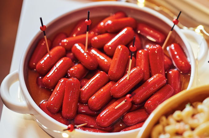 Cocktail Sausages in Maple Syrup