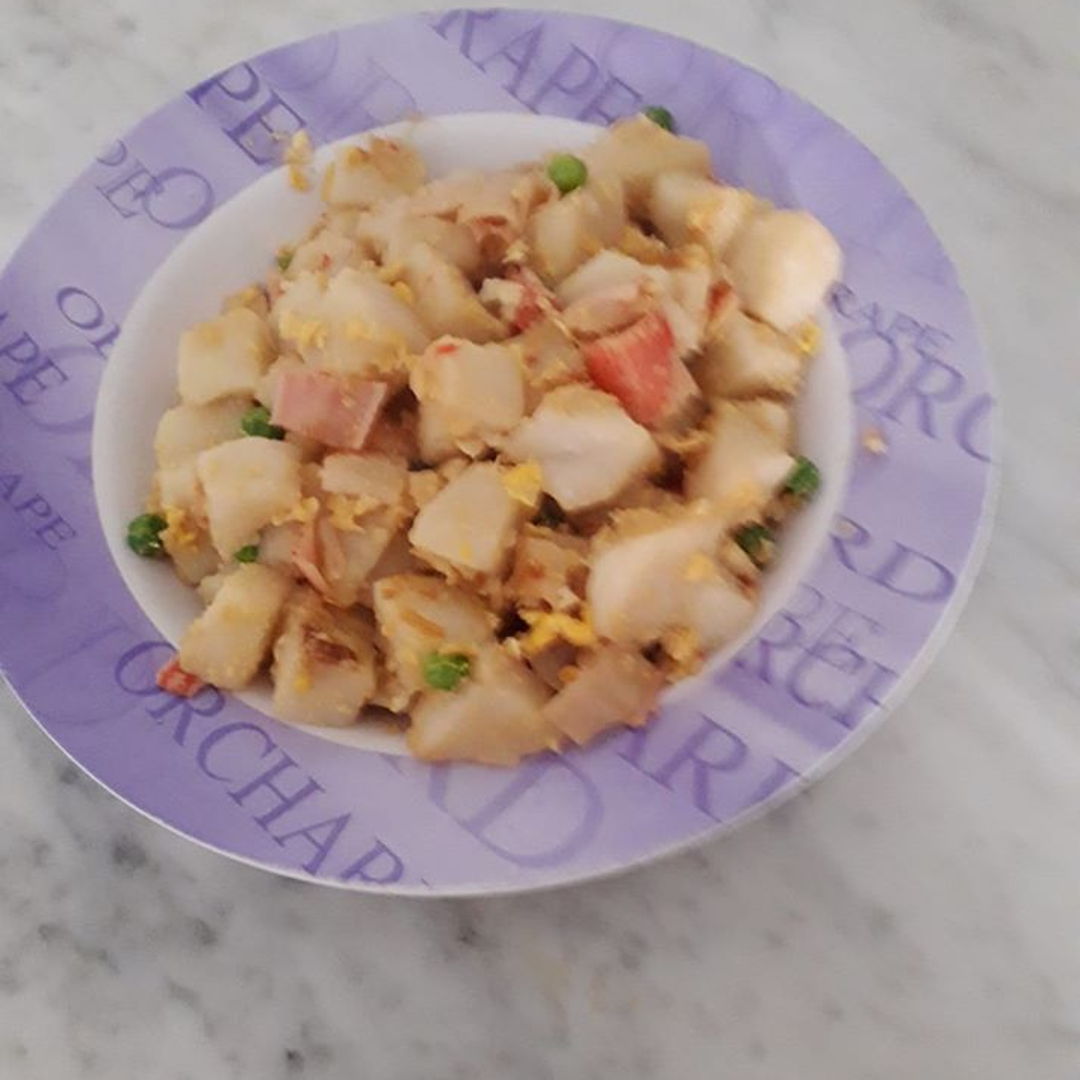Delicious fried rice cake. Done during lock down period 1st June 2020