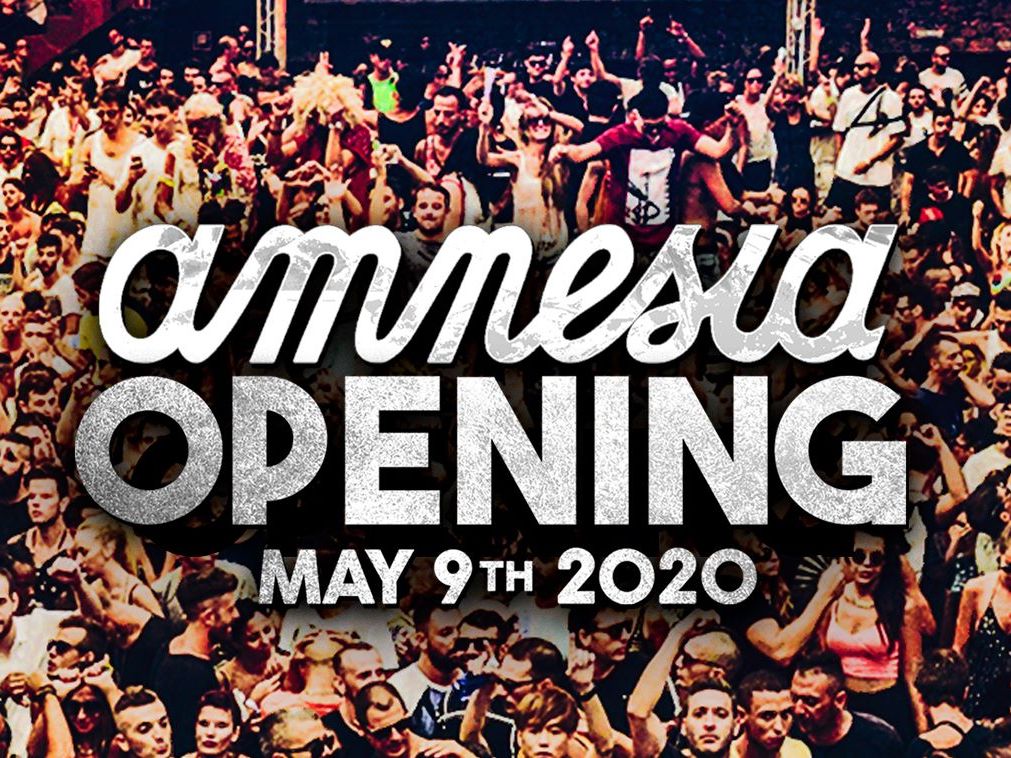 flyer amnesia opening party 2020, fiesta apertura amnesia Ibiza
