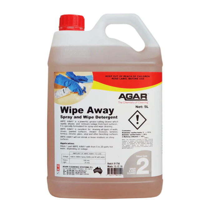 Agar Wipe Away - Spray & Wipe 5L