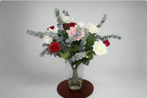 Real Touch Roses and Gum in Water - Realistic Artificial Flowers