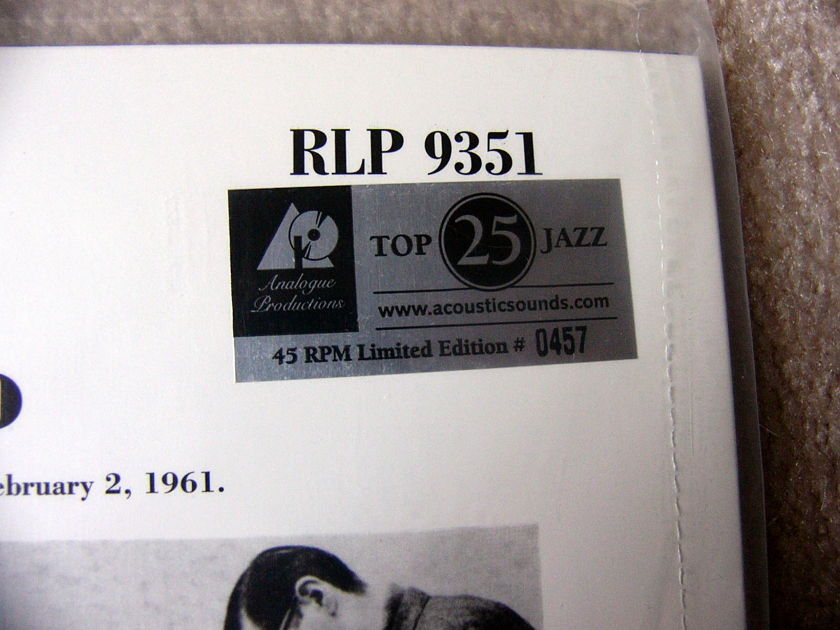 Everybody Digs Bill Evans SEALED - Bill Evans AcousTech #0272 - VERY LOW PRESSING 45rpm 180gm Limited Edition