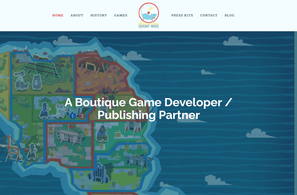 Screenshot of Squeaky Wheel, from the game developer portfolios collection.