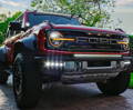 mandr automotive ford bronco with fog light, 40in llight bar bumper, 40in light bar roof, hood mount ditch lights