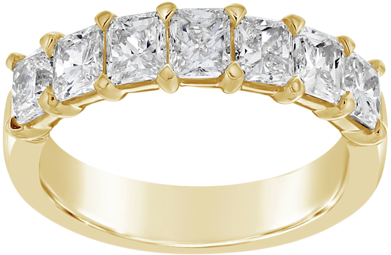 Radiant Cut Diamond Band