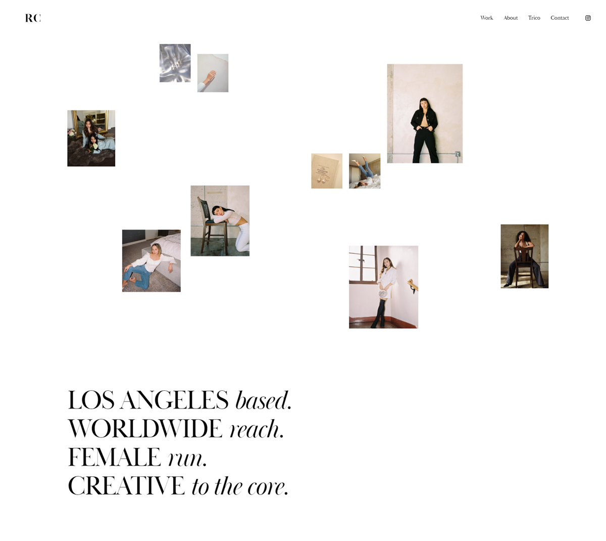 Screenshot of RyuCreative, from the white websites collection.