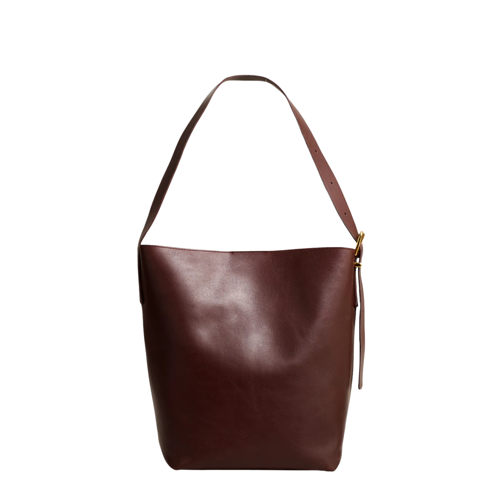 A brown leather bag.