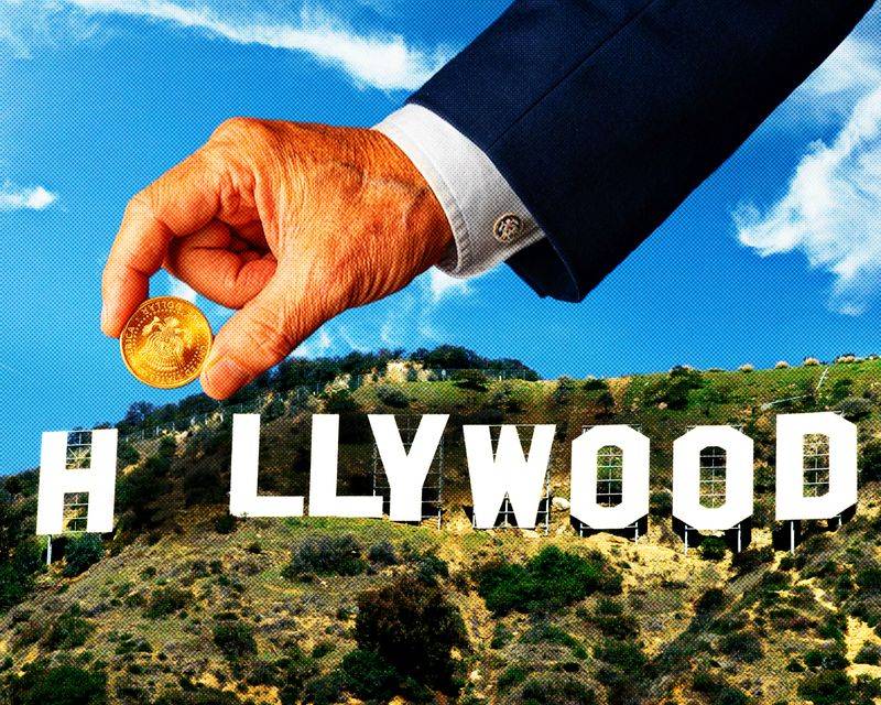 Image may contain: Adult, and Person, Hollywood sign