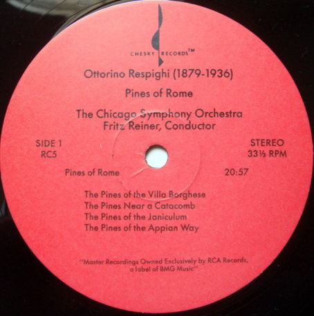 ★Audiophile★ Chesky / REINER, - Respighi Pines-Fountain...