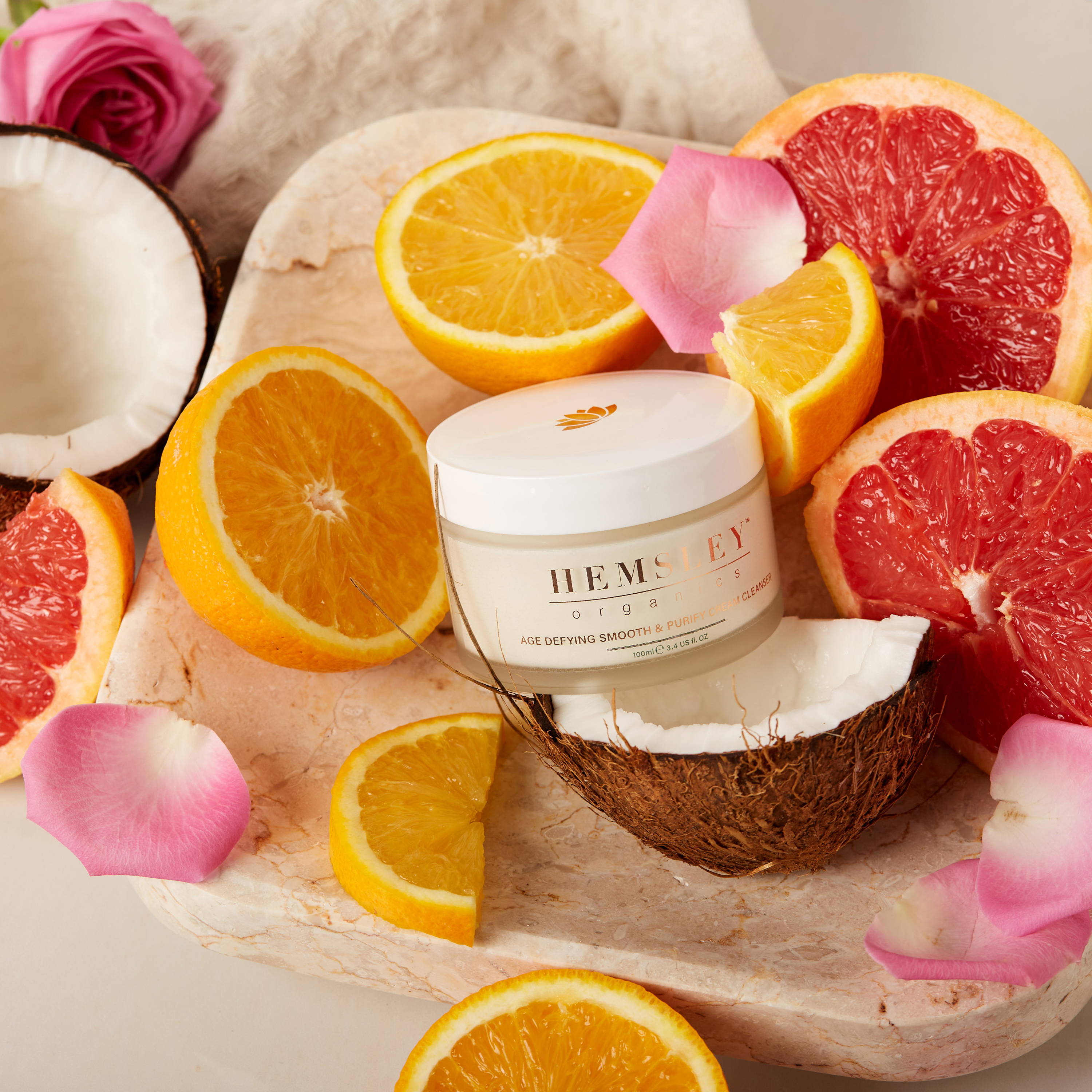 cream cleanser shea butter and coconut oil. Grapefruit essential oil. Hydrating cleanser for ageing skin.