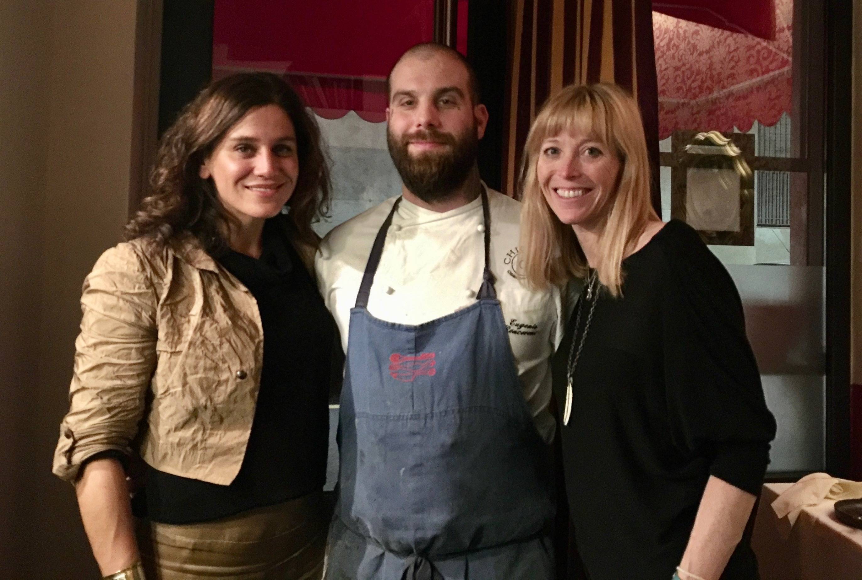 Stick & Ball Founder Elizabeth with her friend Jill and Italian Chef