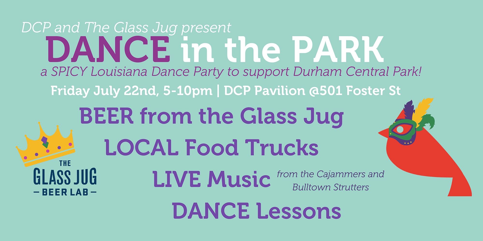 Dance in the Park: Louisiana Dance Party benefiting Durham Central Park promotional image