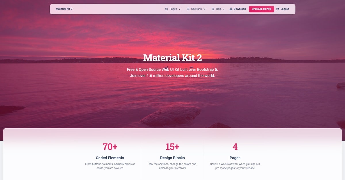 Flask HTMLX - Material Kit Design (Free Sample) | Codementor