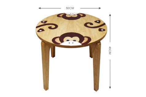 Children's furniture Monkey Table + 2 Stools Set - Image 3