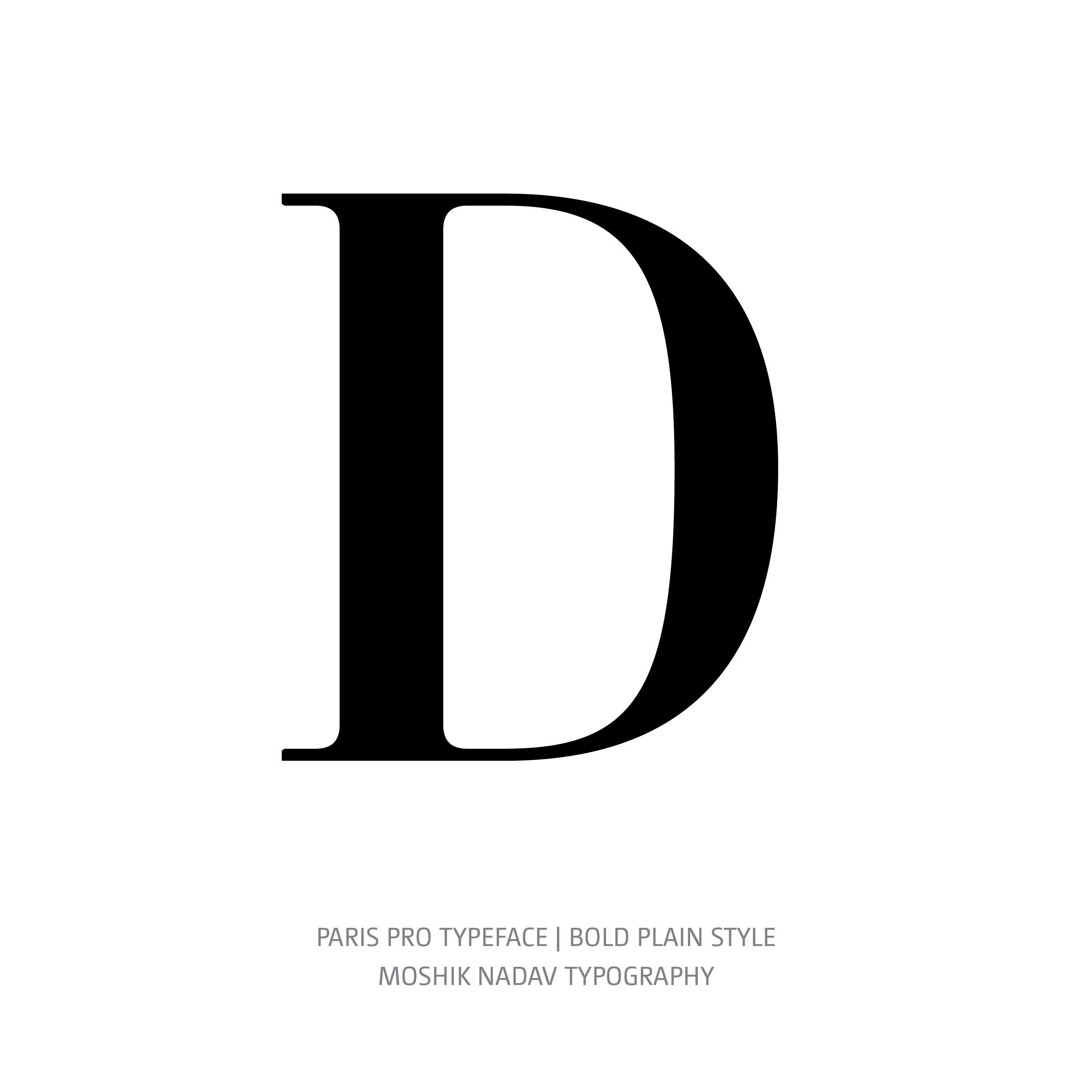 Paris Pro Typeface Bold Plain D