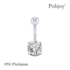 Platinum diamond belly bars-Pobjoy Diamonds