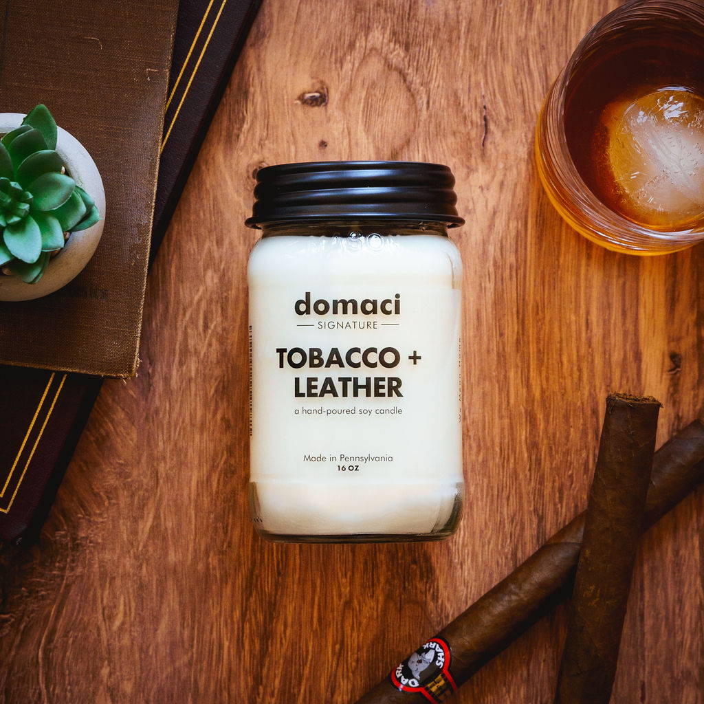 Tobacco and Leather Soy Candle