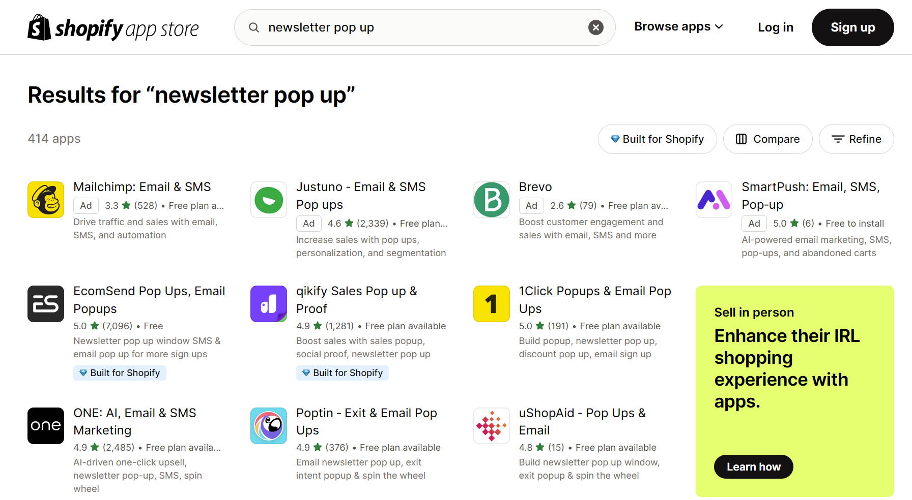 Shopify newsletter popup apps