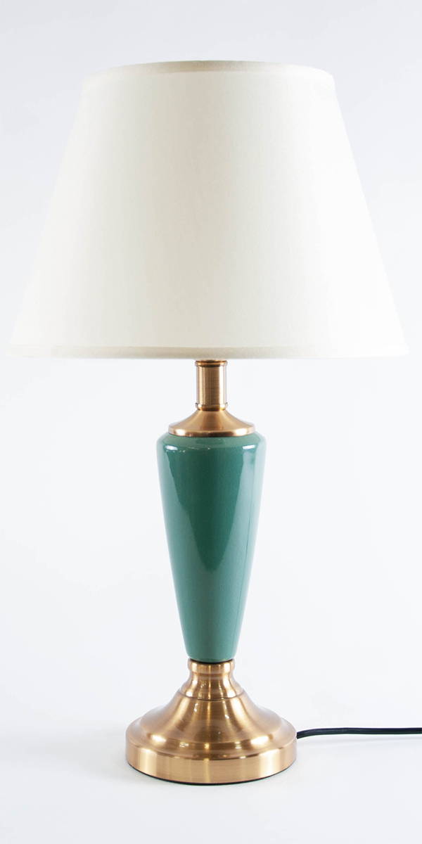 blue ceramic table lamp