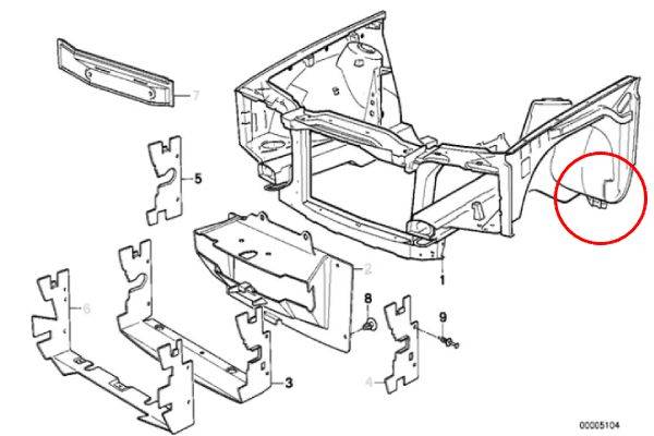 E30 Front Jack Pad Corner Rust Repair Panel